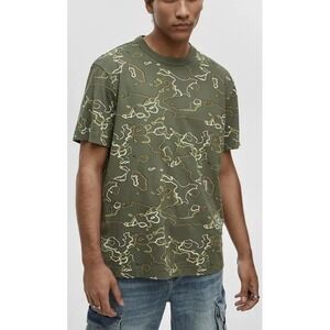 Mode of One Mens Wild Ivy Green Camo Topographic T-Shirt Medium 100196073MN NEW